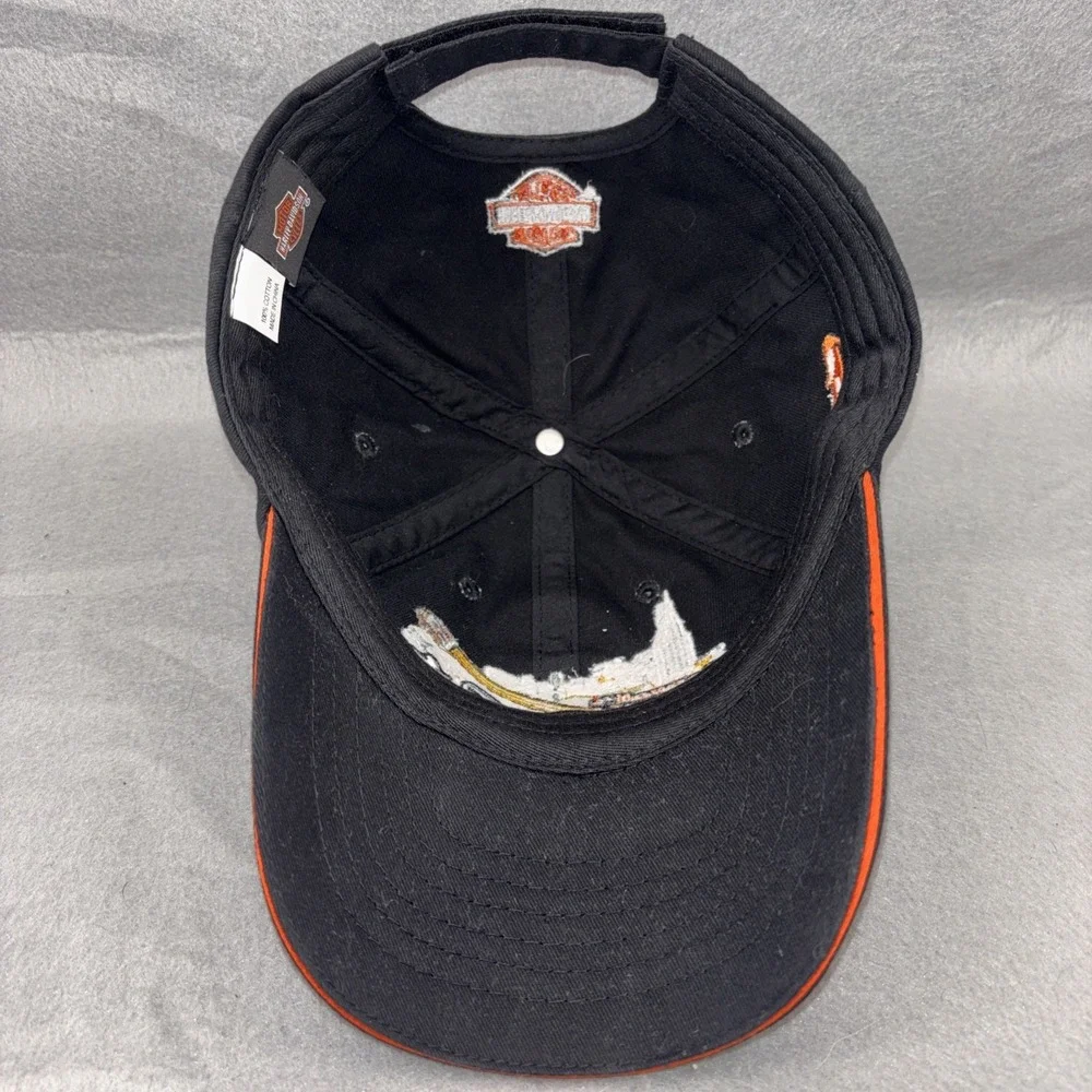 Harley-Davidson Boswell's Music City Cap Nashville Skyline Guitar Flaming Notes